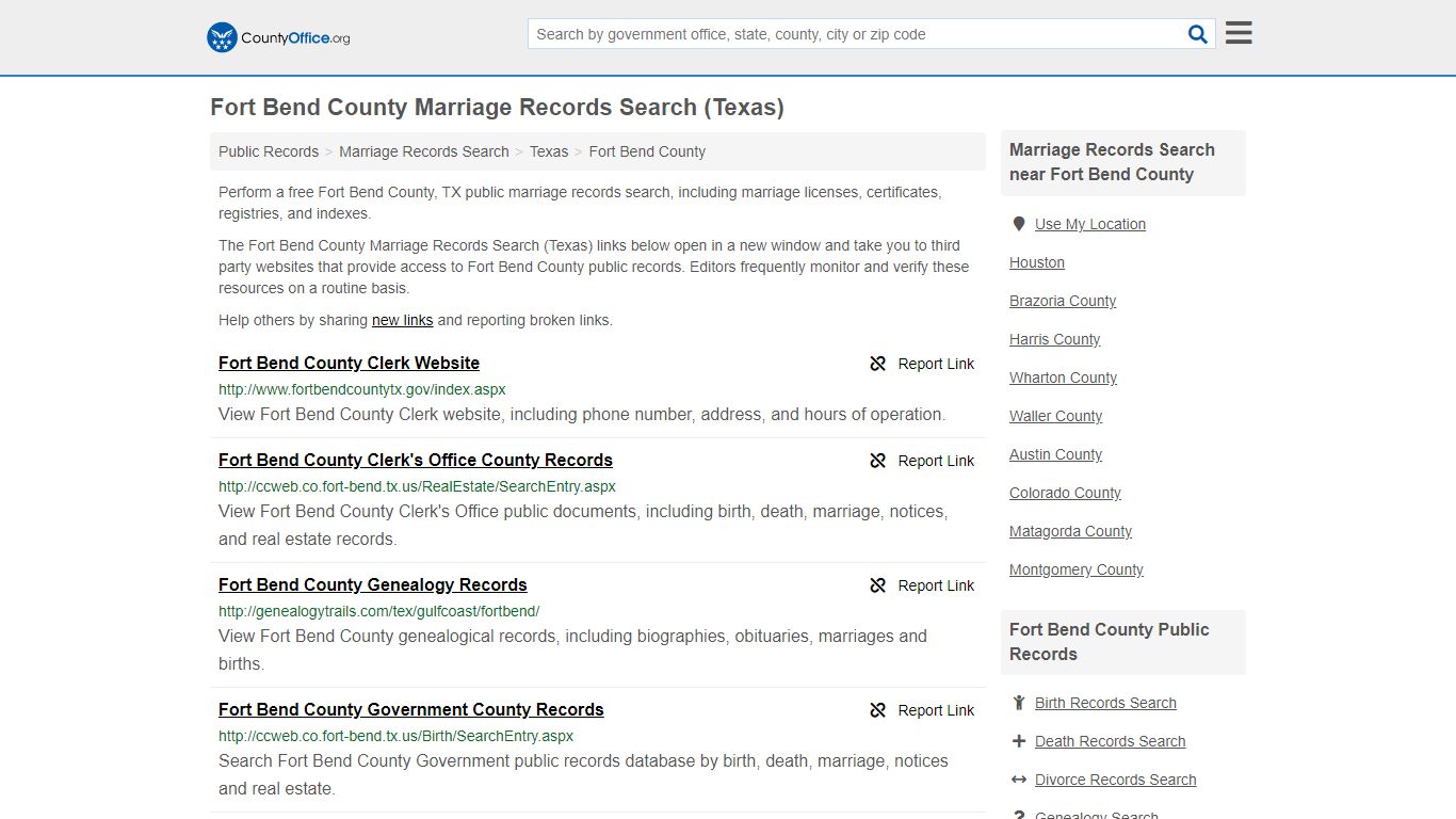 Marriage Records Search - Fort Bend County, TX (Marriage Licenses ...